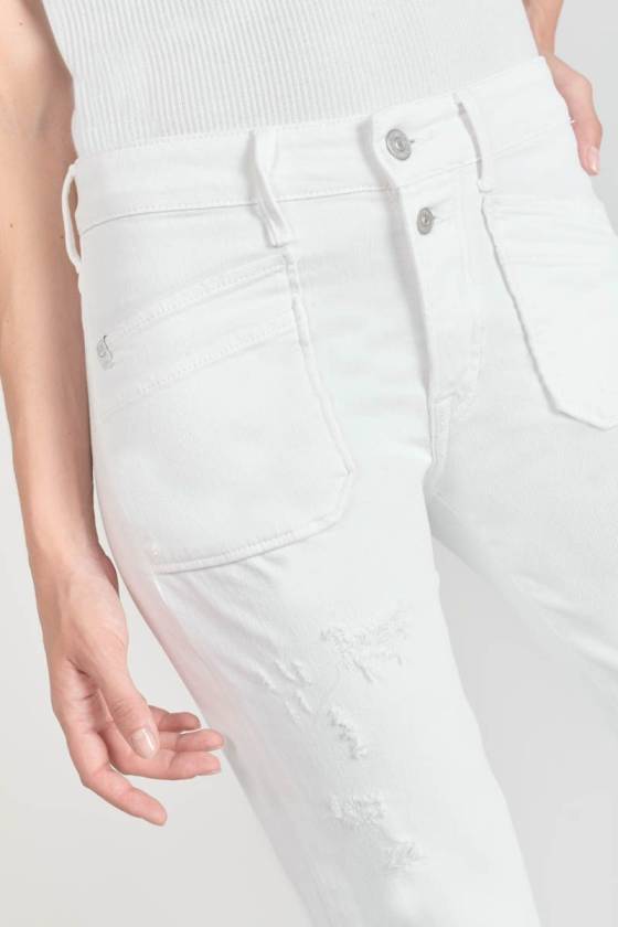 Jeans recto PRICIL blanco destroy